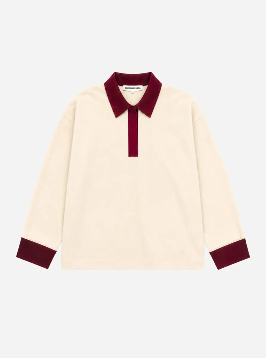 Nous Sommes | Sweater | Wit | Lucilla polo sweat 1 Nous Sommes Nous Sommes | Sweater | Wit | Lucilla polo sweat