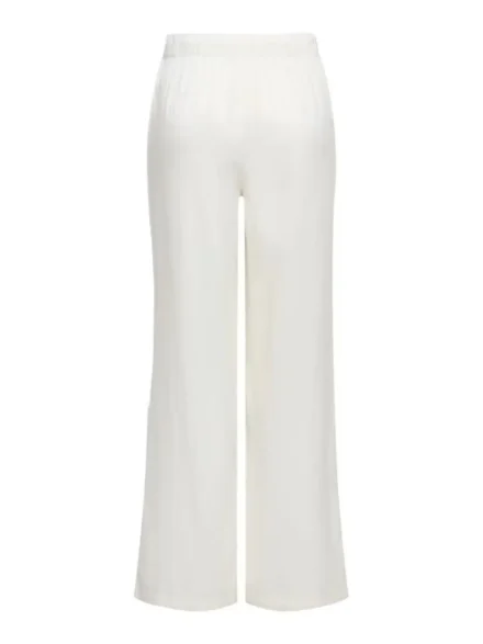 Only Only | Straight fit linnen broek | Wit | 15363676