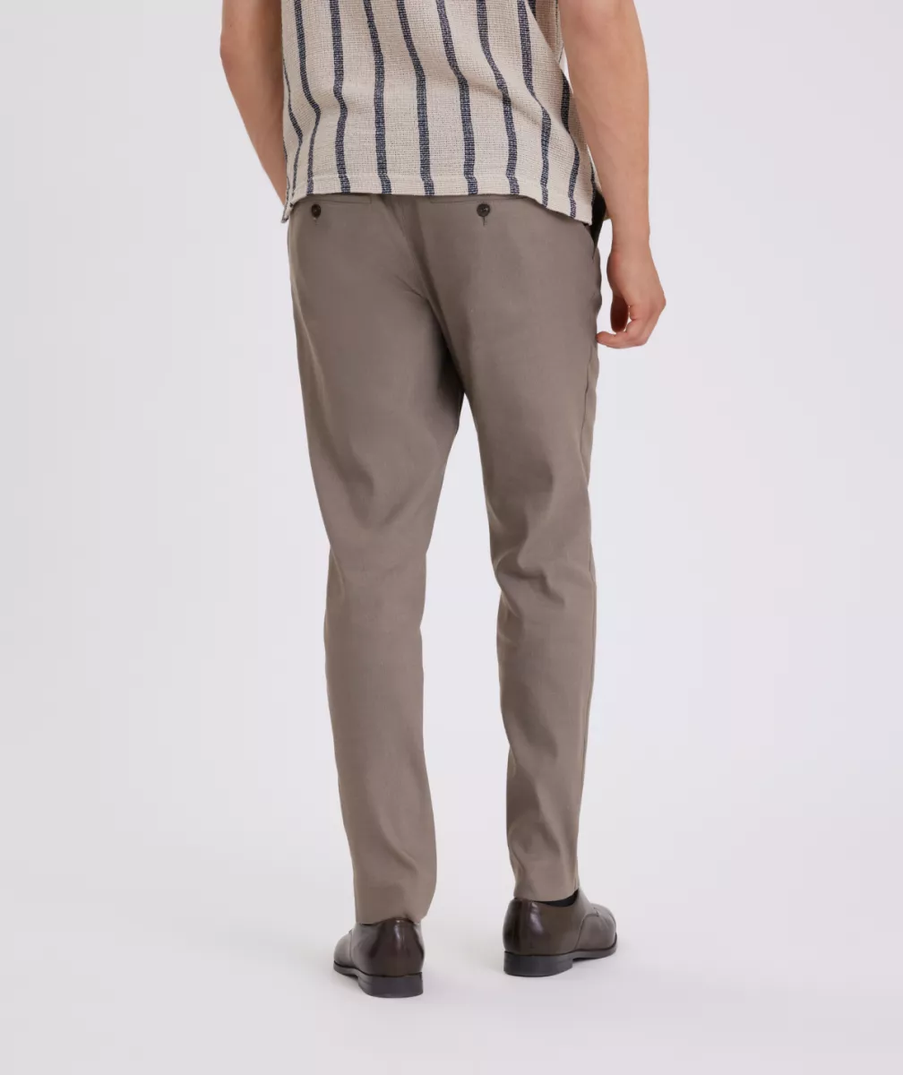 Broek | Theo | Bruin 3 Plain Broek | Theo | Bruin