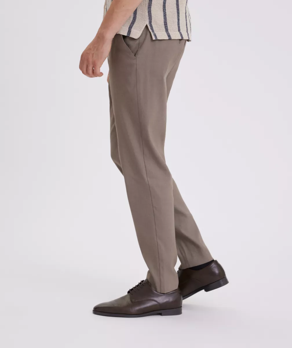 Broek | Theo | Bruin 5 Plain Broek | Theo | Bruin