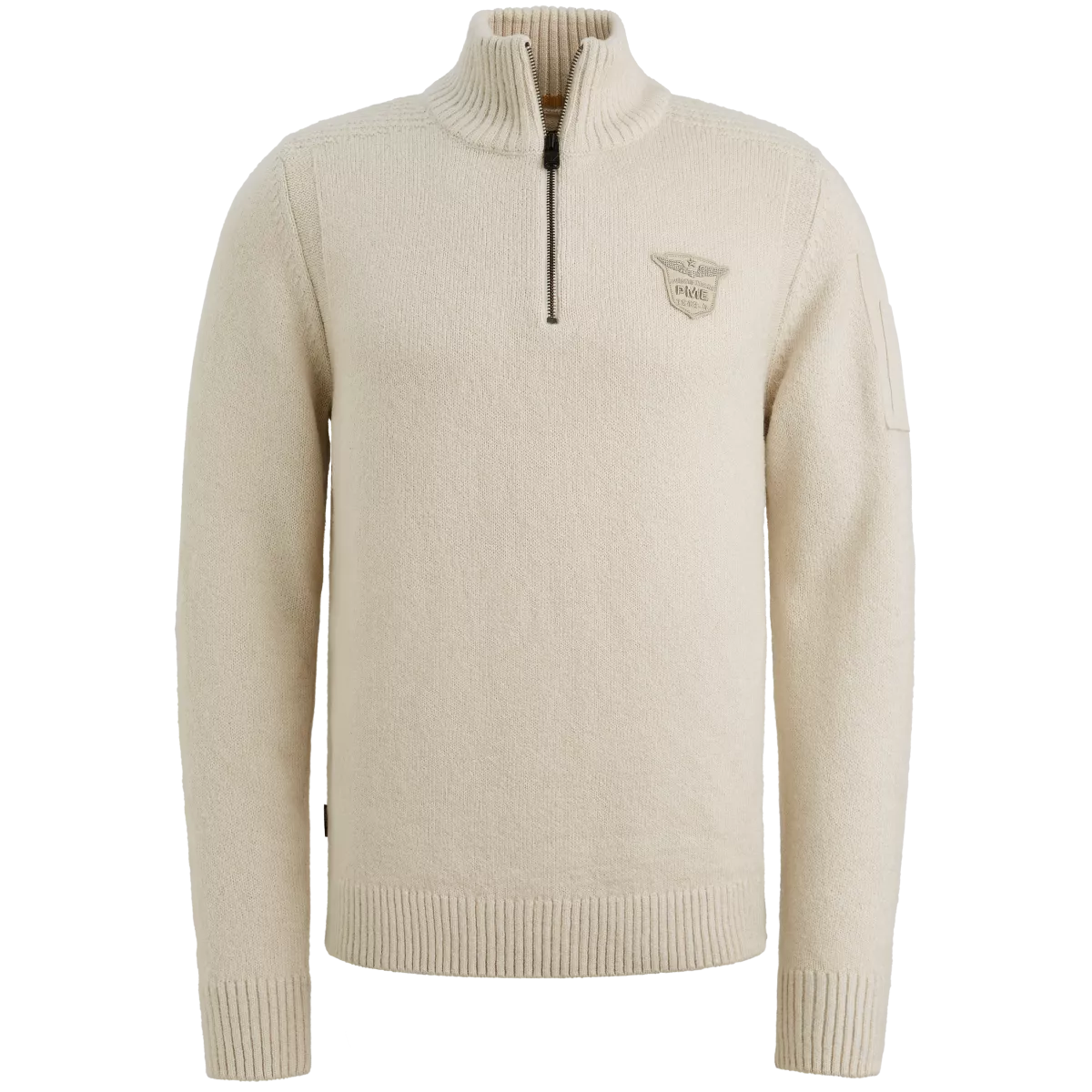 PME-Legend | Truien met halve rits | Beige | 1 PME-Legend PME-Legend | Truien met halve rits | Beige |