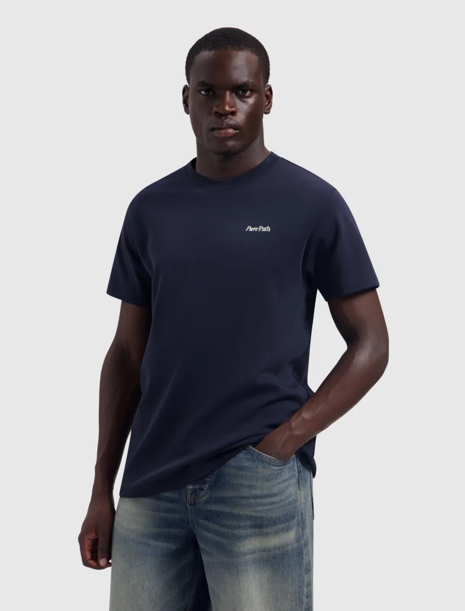 Pure Path | T-shirt | Blauw | Tree Trunk T-shirt 3 Pure Path Pure Path | T-shirt | Blauw | Tree Trunk T-shirt