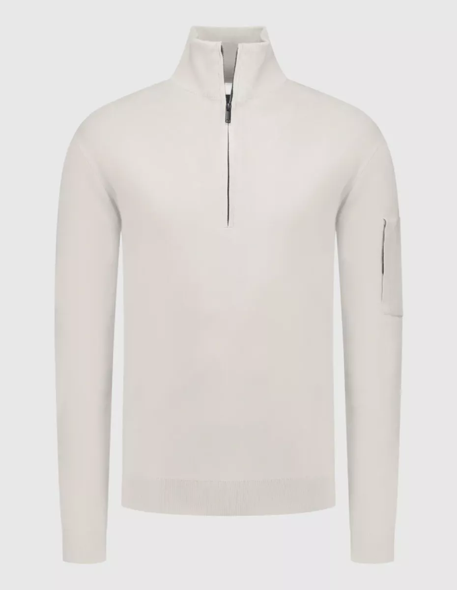 Saint Steve | Half Zip trui | Beige | 240904 | Axel 1 Saint Steve Saint Steve | Half Zip trui | Beige | 240904 | Axel