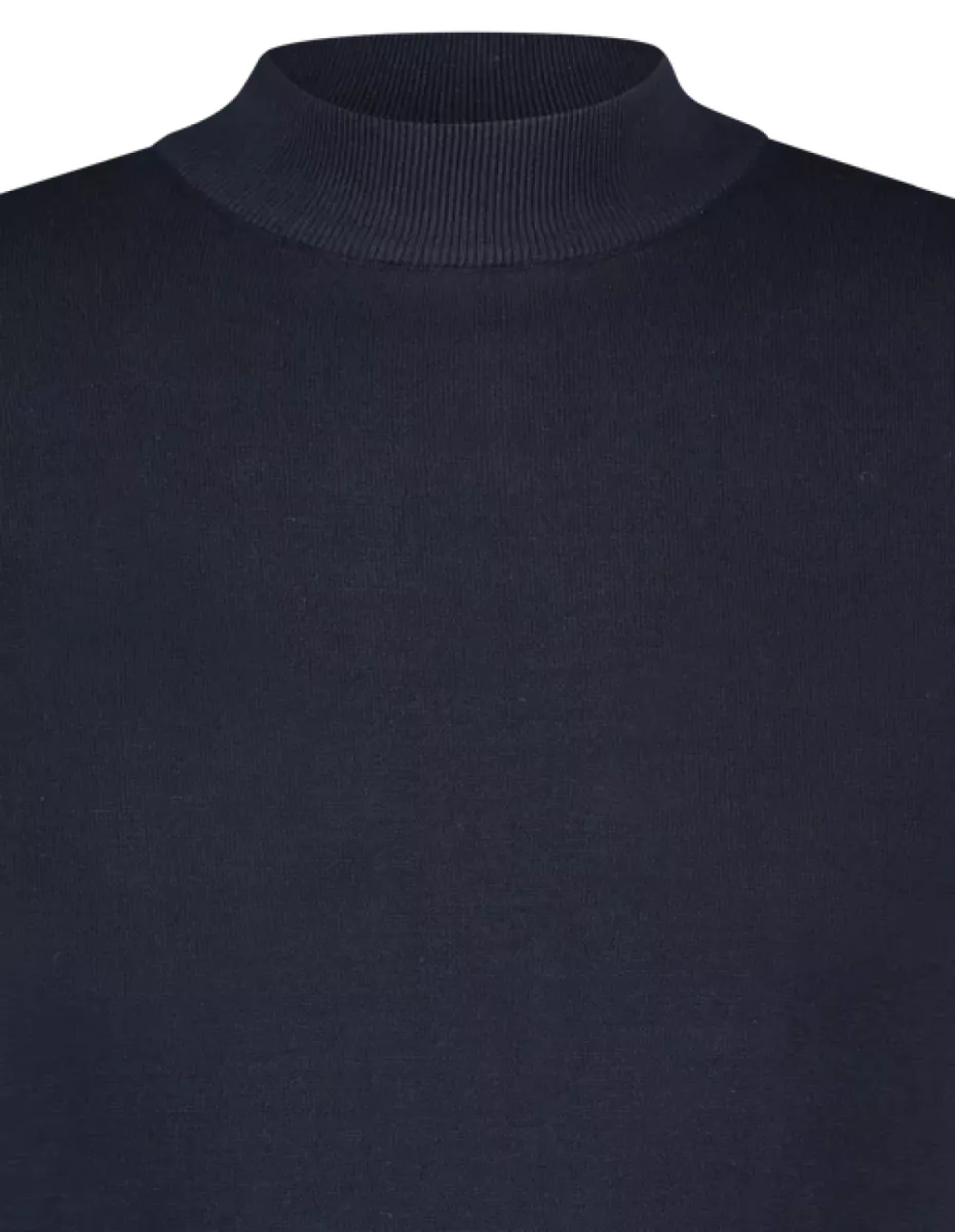 Trui | Mock neck | donkerblauw 3 Saint Steve Trui | Mock neck | donkerblauw
