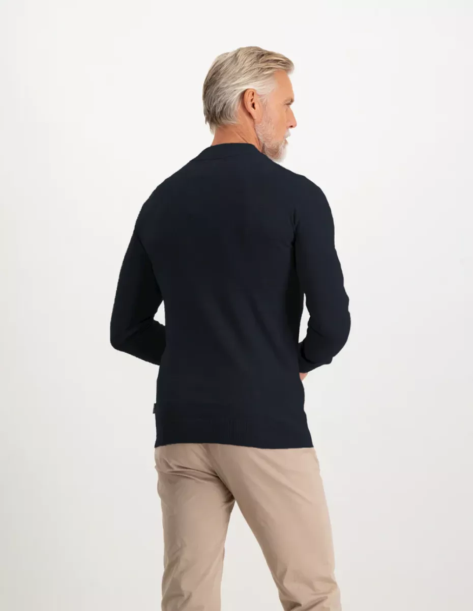 Trui | Mock neck | donkerblauw 5 Saint Steve Trui | Mock neck | donkerblauw