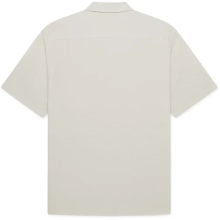 Woodbird Woodbird | Korte mouw overhemd | Beige | Banks linen shirt