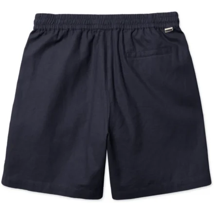 Woodbird Woodbird | Short | Donkerblauw | Bommy linen shorts