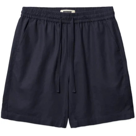 Woodbird Woodbird | Short | Donkerblauw | Bommy linen shorts