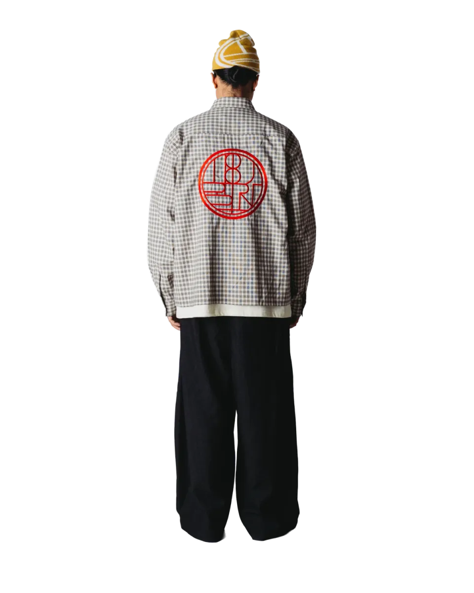 Woodbird | Overshirt | Wit | buzo emb check shirt 5 Woodbird Woodbird | Overshirt | Wit | buzo emb check shirt