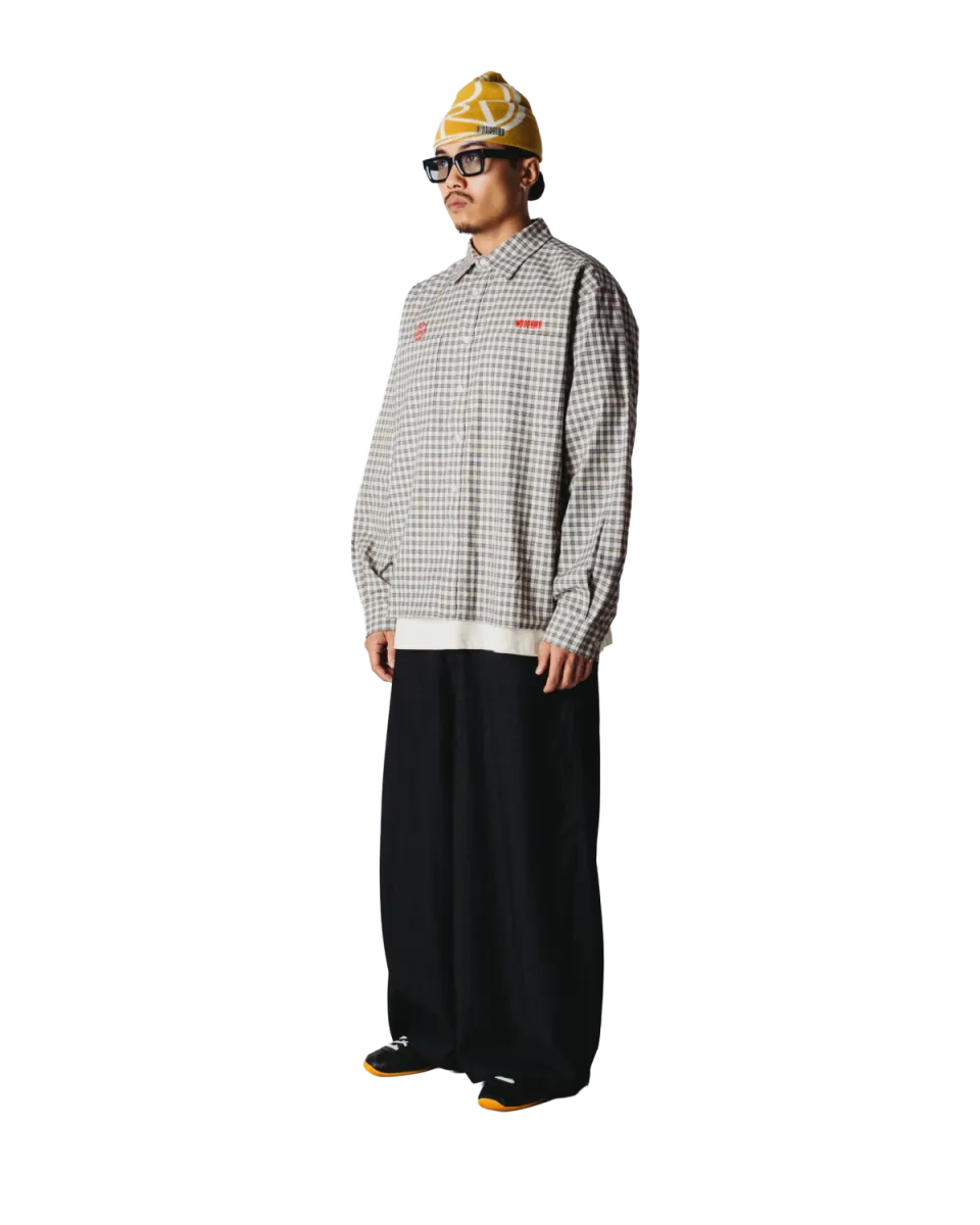 Woodbird | Overshirt | Wit | buzo emb check shirt 7 Woodbird Woodbird | Overshirt | Wit | buzo emb check shirt