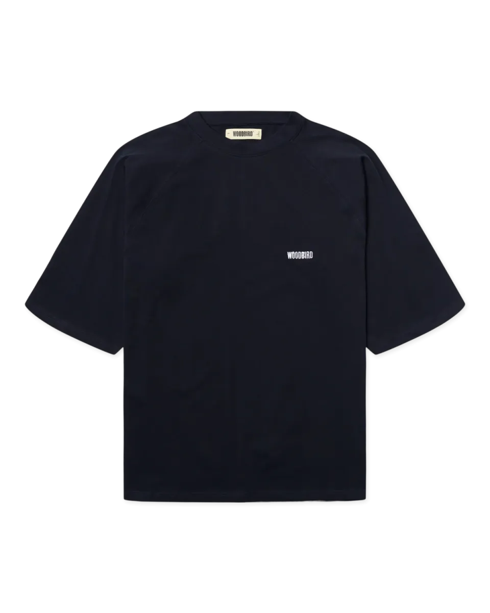 Woodbird | T-shirt | Blauw | WBBlake HK Home Tee 1 Woodbird Woodbird | T-shirt | Blauw | WBBlake HK Home Tee