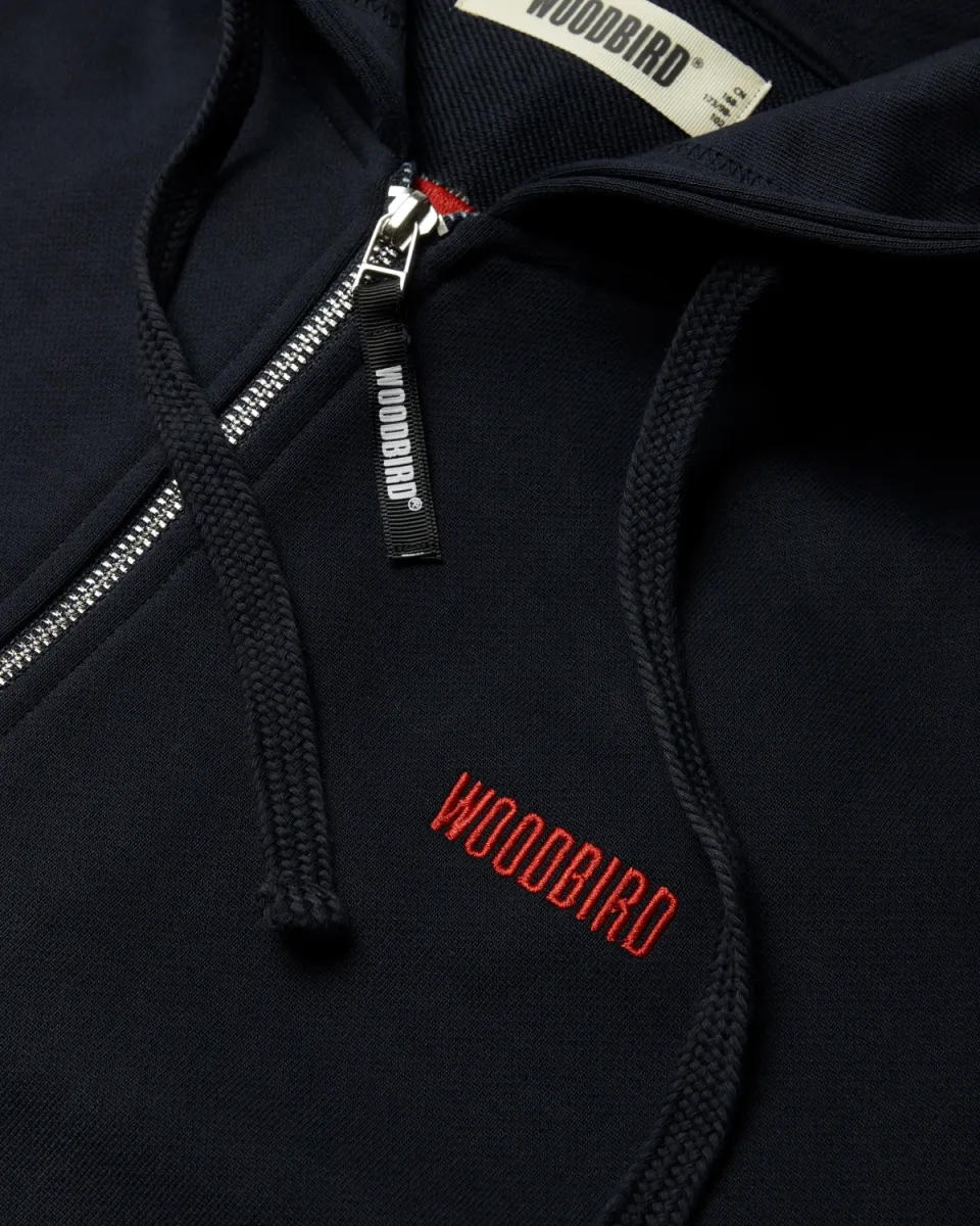Woodbird | Vest | Donkerblauw | WBPaw Emblem Zip hoodie 3 Woodbird Woodbird | Vest | Donkerblauw | WBPaw Emblem Zip hoodie