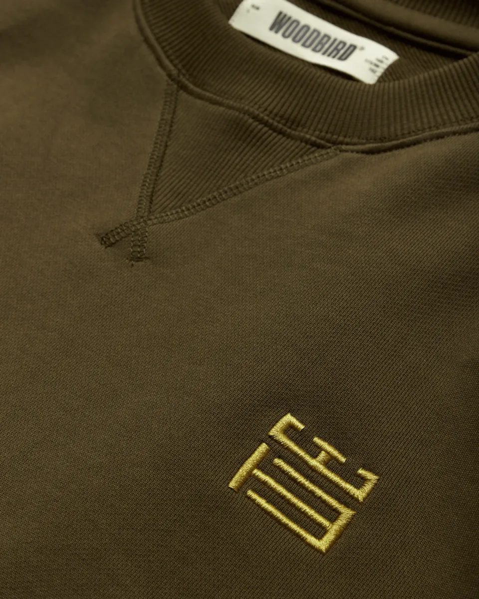 Woodbird | Sweater | Groen | WBWake Twist Crew 3 Woodbird Woodbird | Sweater | Groen | WBWake Twist Crew