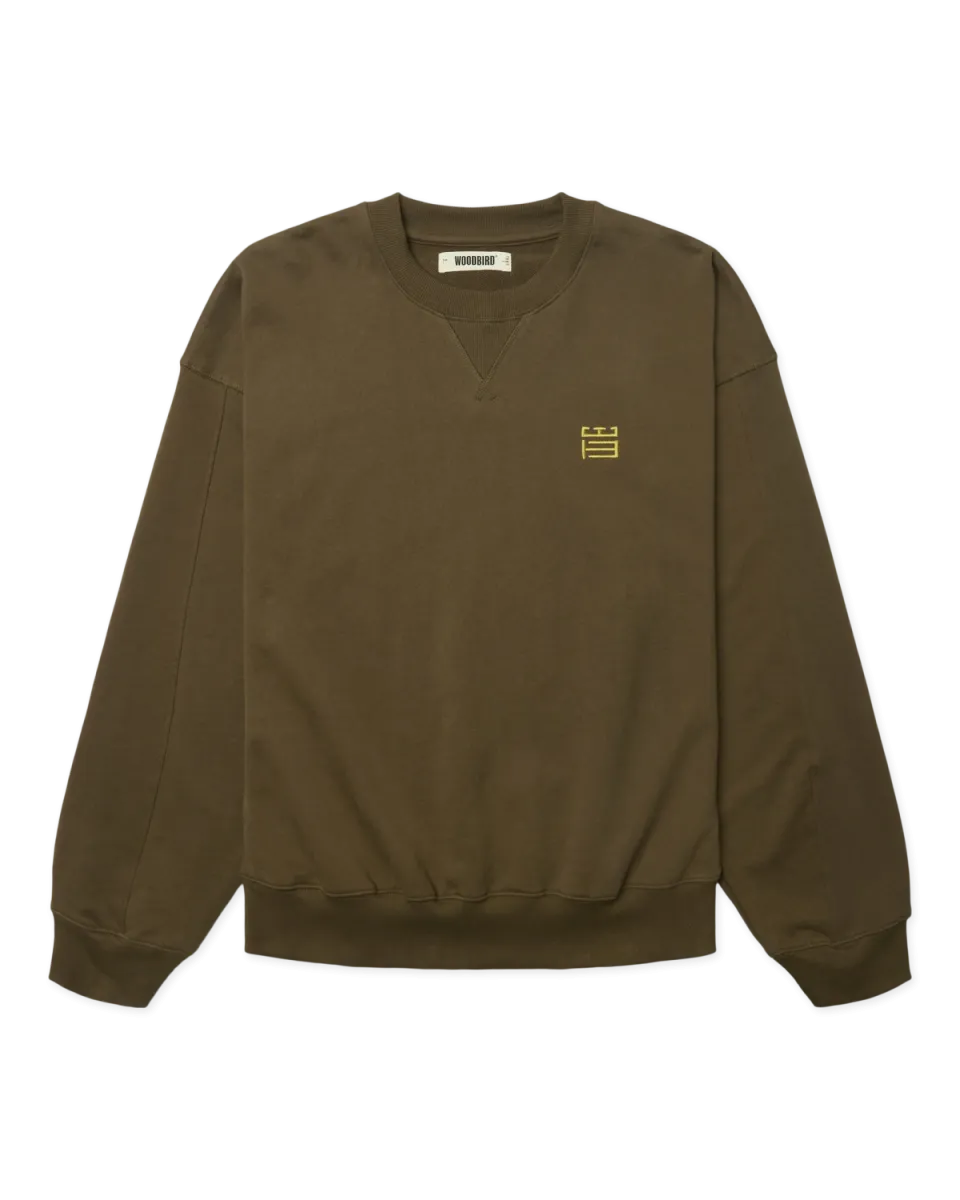 Woodbird | Sweater | Groen | WBWake Twist Crew 1 Woodbird Woodbird | Sweater | Groen | WBWake Twist Crew