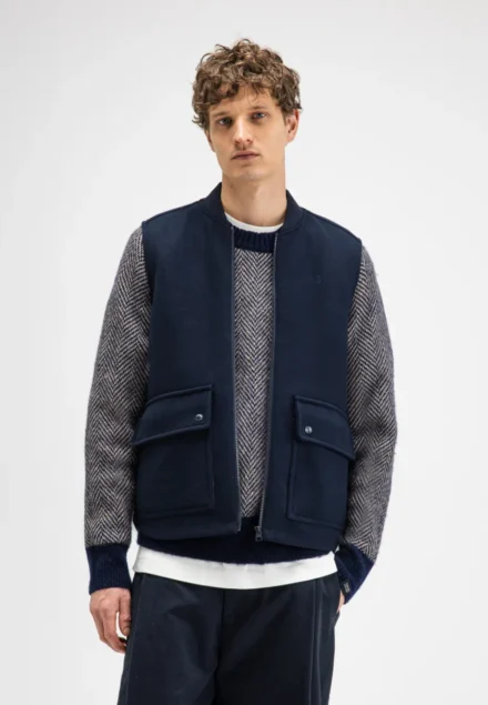 butcher of blue butcher of blue | Bodywarmer | Donkerblauw | Dash wool vest