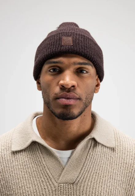 butcher of blue butcher of blue | Muts | Donkerbruin | Army Wool Hook Beanie