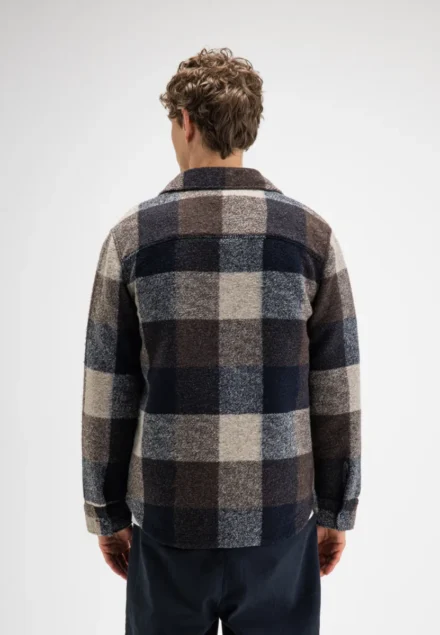 butcher of blue butcher of blue | Overshirt | Bruin dessin | Vance wool check overshirt