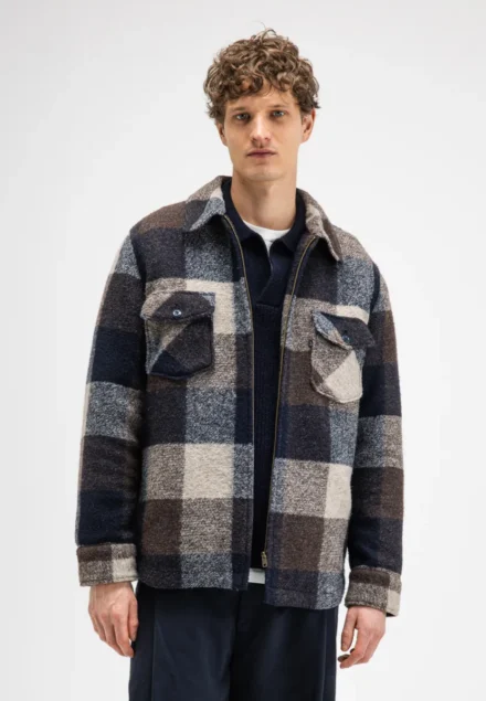 butcher of blue butcher of blue | Overshirt | Bruin dessin | Vance wool check overshirt