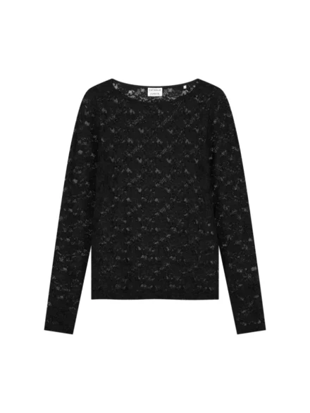 Catwalk Junkie Catwalk Junkie | Kanten top | Zwart | Lace longsleeve
