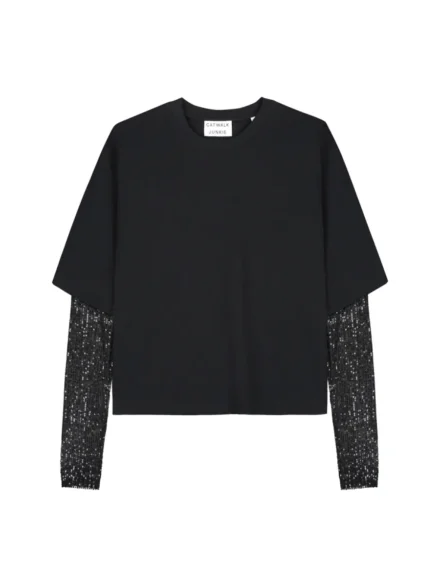 Catwalk Junkie Catwalk Junkie | T-shirt lange mouw | Zwart | loose fit tshirt