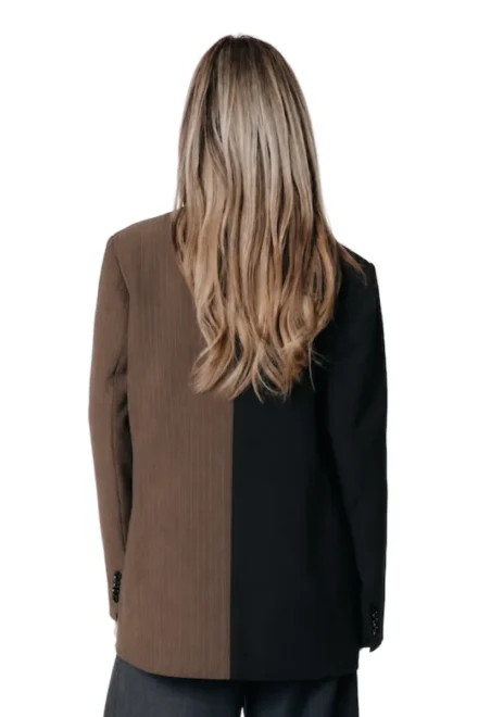 Colourful Rebel Colourful Rebel | Colbert | Donkerbruin | Jesra two tone blazer