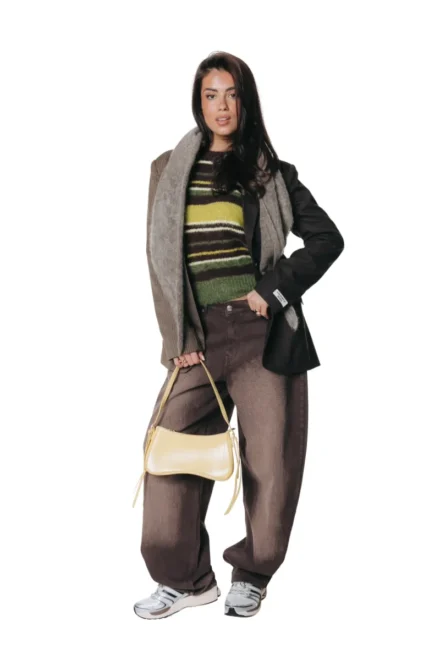 Colourful Rebel Colourful Rebel | Jeans | Donkerbruin | Jules Barrel high rise pants