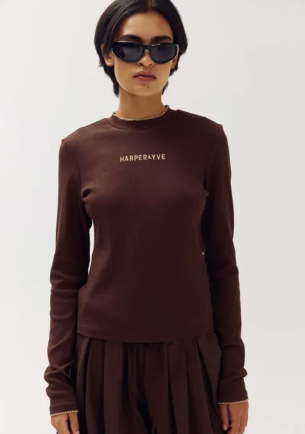 Harper and Yve Harper and Yve | Longsleeve | Donkerbruin | Cammy-LS