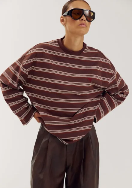 Harper and Yve Harper and Yve | Longsleeve | Bruin streep | Tommy-LS