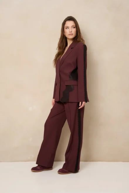 Lofty Manner Lofty Manner | Pant. halfwijd | Bordo | Pant Koya