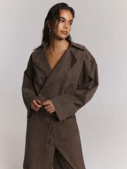 Refined Department Refined Department | Jas kort | Donkerbruin | Jolanda Jacket