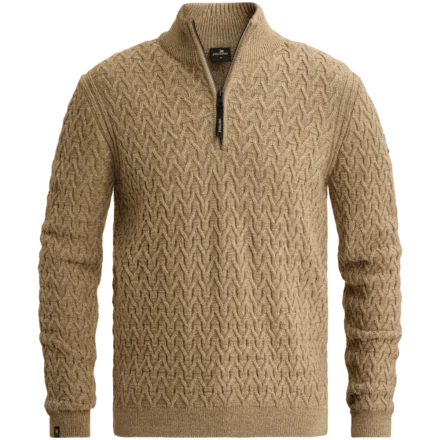 Vanguard Vanguard | Trui van een wolblend | Donkerbeige | VKW2609336