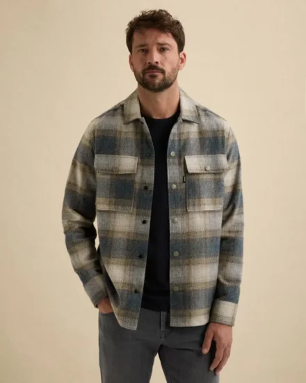 Vanguard Vanguard | Overshirt met ruitpatroon | Blauw dessin | VSI2608212