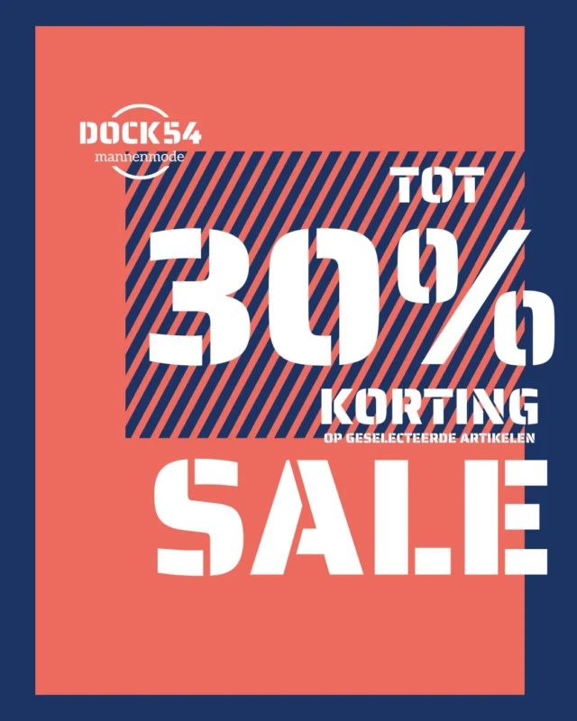 🔥 START VAN DE SALEPERIODE 🔥

De kortingen vliegen je de komende tijd weer om de oren, want we beginnen vanaf MORGEN met de sale periode! 🥳
Vanaf morgen shop je dus jouw favoriete items met kortingen tot 30% 🤩. 

*Sale is geldig op geselecteerde artikelen. 

#dock54 #dock54mannenmode #sale #korting #kortingen #saleperiode
