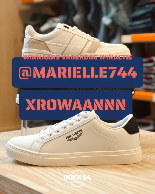 De winnaars van de Vaderdag winactie zijn bekend!

Gefeliciteerd @marielle744 & @xrowaannn ! 🥳
Jullie mogen allebei een paar PME sneakers uitzoeken bij ons in de winkel 🔥.

We sturen je een DM en voor de andere deelnemers: bedankt voor het meedoen! 🫶