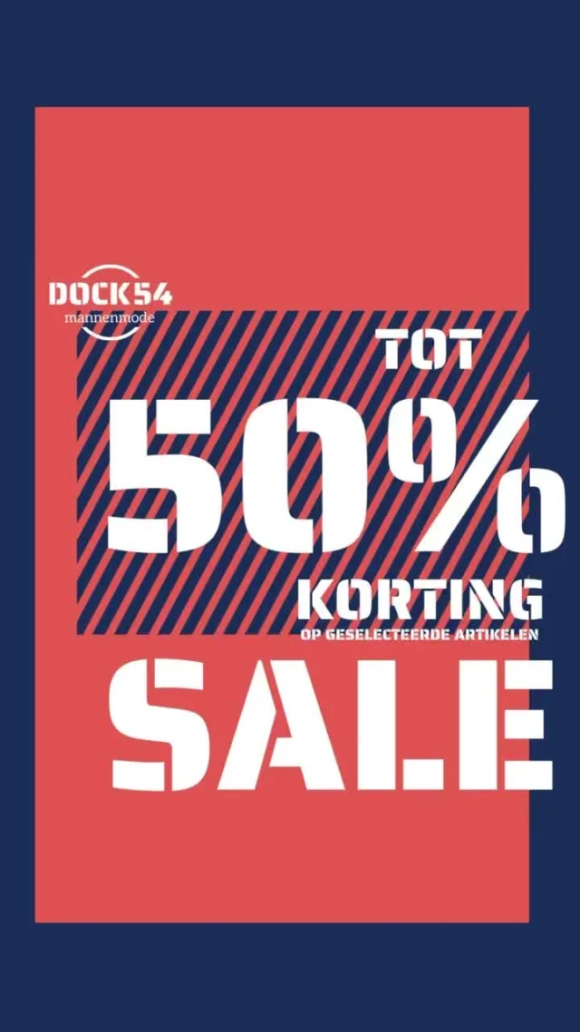 🔥SALE 🔥

We hebben onze sale opgehoogd 👀.
Shop NU jouw favoriete items met kortingen oplopend tot wel 50%! 🤩
We ruimen flink op, dus wacht niet te lang… ⏳

#opruiming #sale #opruimingssale #korting #dock54 #dock54mannenmode