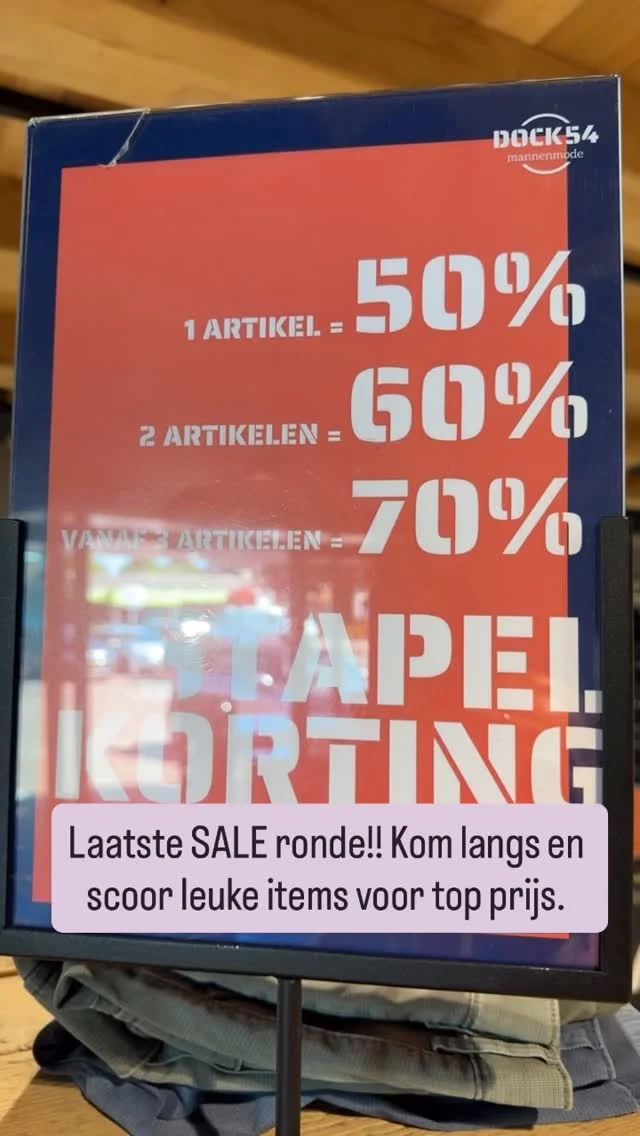 Dit is de allerlaatste SALE ronde. Kom snel langs want op=op!! #herenmode #mannenmode #dock54 #sale #winkelen #korting #nieuwamsterdam