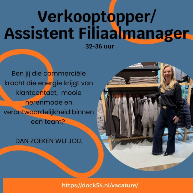 — JOIN OUR TEAM —
Wij zoeken een commerciële kracht die energie krijgt van klantcontact. Heb jij ervaring als assistent filiaalmanager of wil je graag doorgroeien. Dan zoeken wij jou! 

Check de gehele vacature https://dock54.nl/vacature/