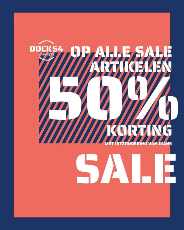💙 SALE SALE SALE SALE SALE 💙

We hebben onze sale aangepast! 
Shop NU jouw favoriete items voor de helft van het geld 🤩.

Alle sale artikelen nu met 50% korting 🔥.
* met uitzondering van jeans