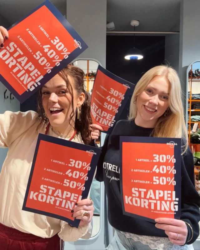 💙 START NIEUWE RONDE SALE

Shop NU jouw favoriete items met stapelkorting! 🛍️
1 artikel = 30% 
2 artikelen = 40% 
3 of meer artikelen = 50% 

#sale #opruiming #stapelkorting #dock54 #dock54concepts