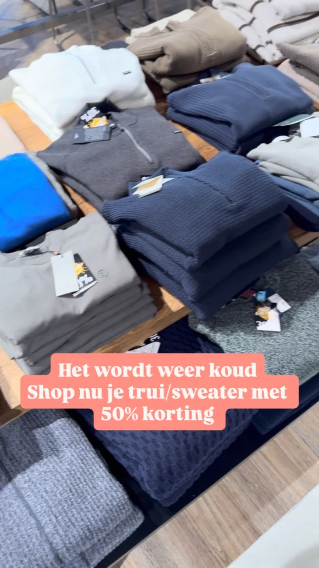 SALE — 50% korting — 
Shop de alle sale met hoge korting. Het wordt weer koud dus heb jij nog een lekkere warme trui/sweater nodig.

#herenmode #dock54mannenmode #sale #winkelen #winkelen