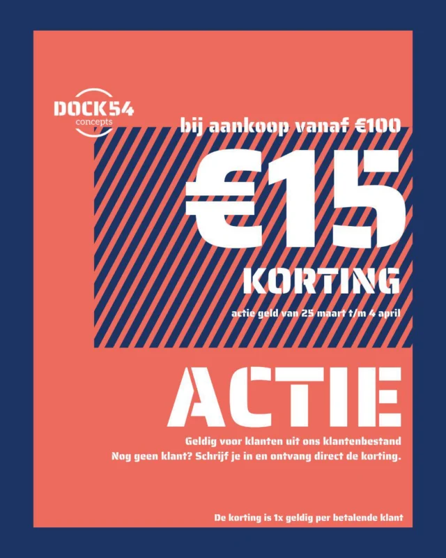 🚨MIS DIT NIET🚨

De actie geld nog tot en met 4 april! Dus moet jij je paas outfit nog scoren dan is dit je kans om deze te scoren met €15 euro korting!🤩 

De actie is alleen voor klanten in ons klantenbestand. Nog geen klant? Geen probleem schrijf je meteen in! 🥰

U ontvangt €15 euro korting bij besteding vanaf €100. En de korting is 1x geldig per klant.

#hardenberg #nieuwamsterdam #Dock54 #dock54mannenmode #paasoutfit🐣