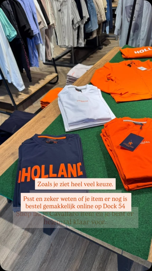 ⚽️ WK VOETBAL ⚽️ 
Hup HOLLAND hup, wij zijn klaar voor het wk2026. Kom nu je Cavallaro oranje thema outfit shoppen. 

https://dock54.nl/cavallaro/

#herenmode #wk2026 #dock54 #mannenmode #holland